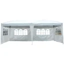 Faltpavillon Pavillon Partyzelt Gartenzelt inkl. 4 Seitenteile Weiß 3x6m