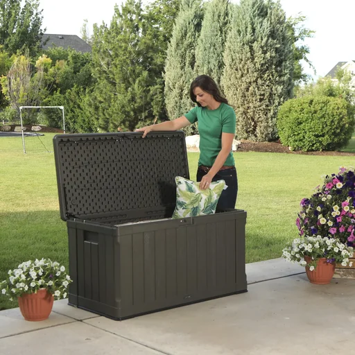 "Kunststoff Kissenbox Premium 440 Liter Volumen braun image"