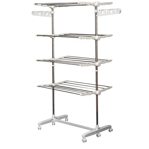 "Mobiler Wäscheständer Wäscheturm mit 4 Ebenen klappbar image"