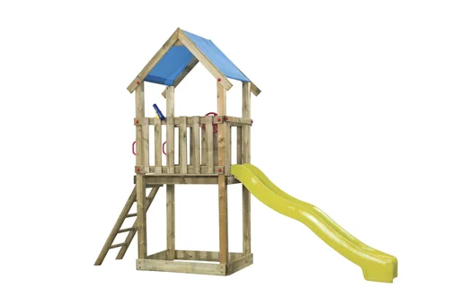 "Spielturm Lizzy Holz mit Sandkasten und Rutsche image"