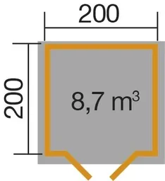 Boden für weka Gartenhaus 209 Gr.1, L x B 195 x 195 cm