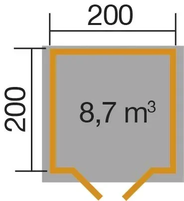 "Boden für weka Gartenhaus 209 Gr.1, L x B 195 x 195 cm image"
