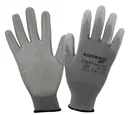 Feinstrickhandschuhe mit PU Beschichtung, grau, Größe 10, 5 Paar
