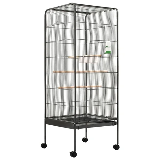 "Vogelkäfig 54x54x146 cm stahlgrau image"