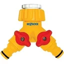 2-Wege-Hahnkupplung - 3/4" und 1/2" Außengewinde