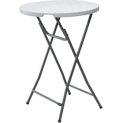 "Klappbarer Stehtisch - 80 x 110 cm MIT weißem Bezug image"