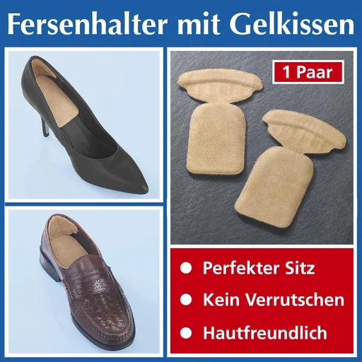 "2 in 1 Gel-Fersenhalter mit Schuheinlage, Nude/ Hautfarben, 1 Paar image"