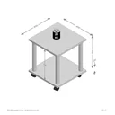 FMD Beistelltisch mit Rollen Sandeiche farbig