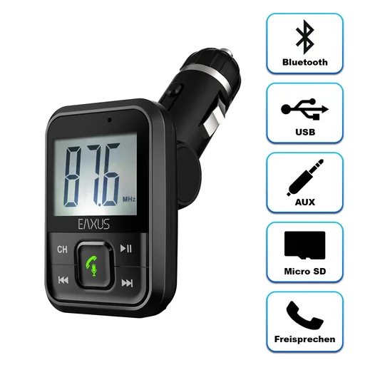 "FM Transmitter mit Bluetooth , USB , AUX , Micro SD und Freisprechfunktion image"
