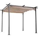 Pergola mit Schiebedach per Seilzug