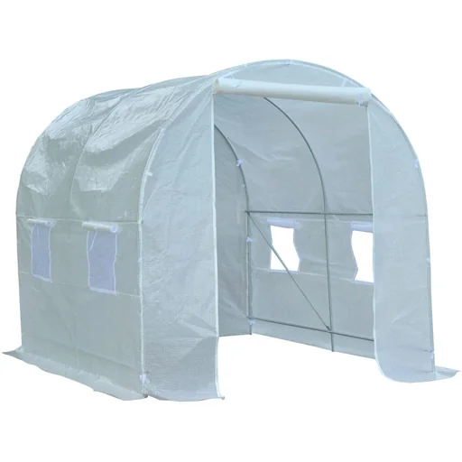 "Foliengewächshaus 2,5x2x2m 4 Seitenfenster weiß image"
