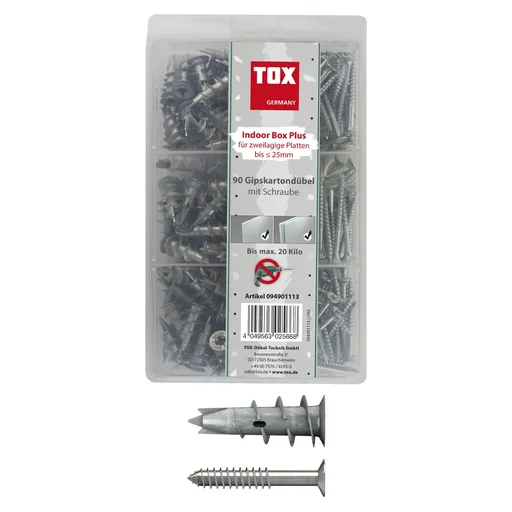 "Gipskartondübel - Sortiment Indoor Box Plus 180 teilig image"