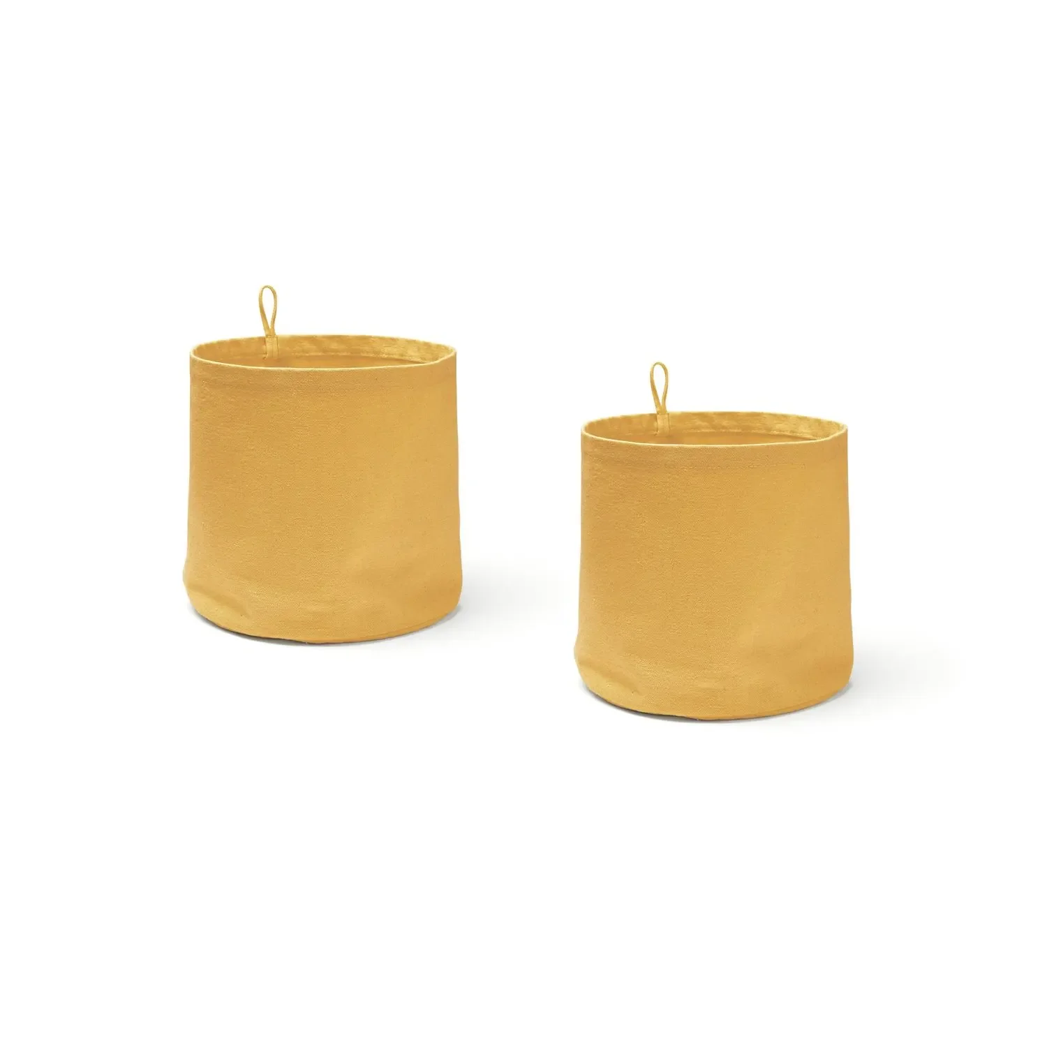 "Kids Concept  Aufbewahrungsboxen rund aus Stoff, mango image"