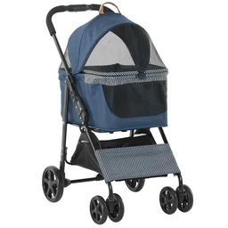 2-in-1 Hundebuggy Transporttasche Katzenbuggy mit Universal Rad abnehmbar Abdeck