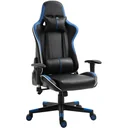 Gamingstuhl ergonomisch geformt Blau, Schwarz