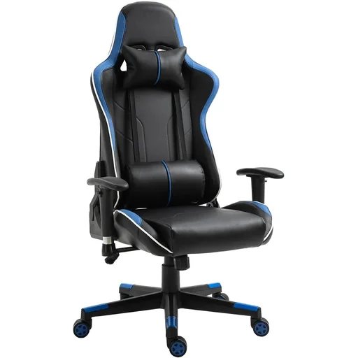 "Gamingstuhl ergonomisch geformt Blau, Schwarz image"