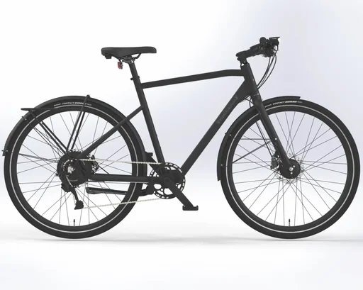"Herren City E-Bike 28 Zoll, Rahmenhöhe 55 cm, 8 Gang Kettenschaltung, schwarz, URBANICER 21.EMU.10 image"