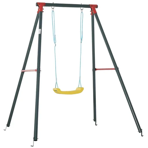 "Kinderschaukel Gartenschaukel Schaukelgestell Schaukelgerüst Metallgestell 3-8 Jahre 155 x 160 x 180 cm image"