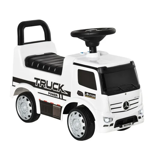 "Rutscherfahrzeug Rutscherauto Babyrutscher Kinderfahrzeug lizenziert von Mercedes ANTOS-LKW-Stil mit Licht für Kinder vo image"