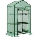 Spitzengewächshaus mini - 3 Ebenen - Rolltor - 69 x 49 x 125 cm