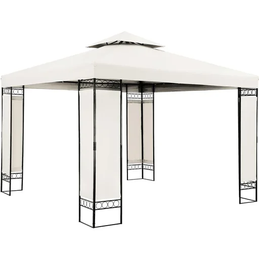 "Gartenlaube/ Partyzelt/ Gartenpavillon/ Laube - Creme - 3x3m image"