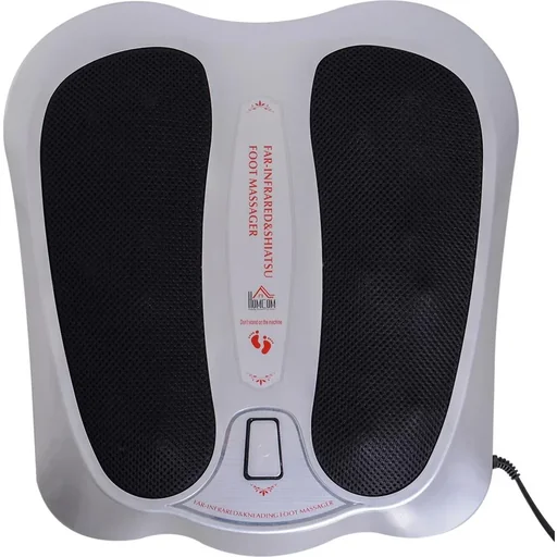 "Shiatsu Fußmassagegerät Elektrisch Wärmefunktion Reflexzonenmassage Fußmassage 2 Modi Silber image"