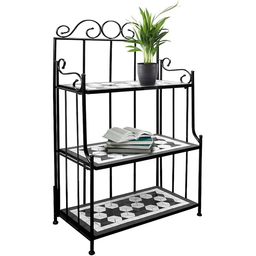 "Standtafel Mosaik - 58 x 30 x 115 cm schwarz image"