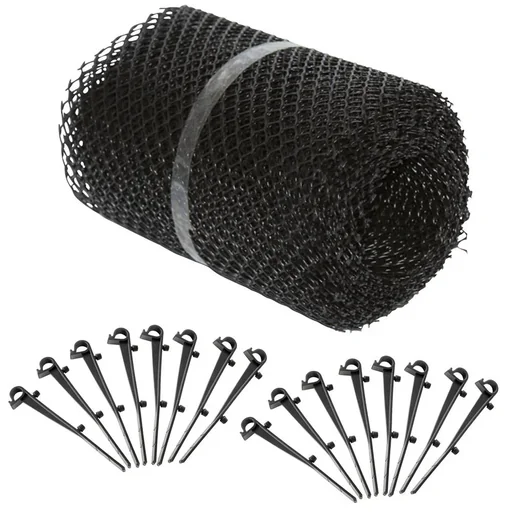 "Dachrinnenschutzgitter, Rolle 6 m mit 16 Befestigungsclips image"