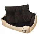 Hundebett mit gepolstertem Kissen S