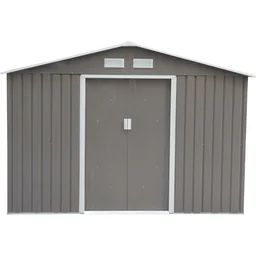 Metall Gerätehaus / Gartenschuppen 277 x 191x 192 cm, grau