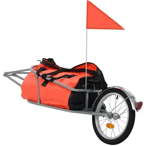 "Fahrradanhänger mit Tasche orange und schwarz image"