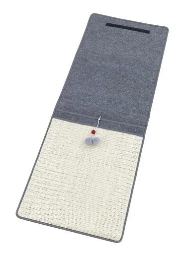 "Katzen-Kratzmatte, Anthrazit/ Beige, 128 x 45 cm image"