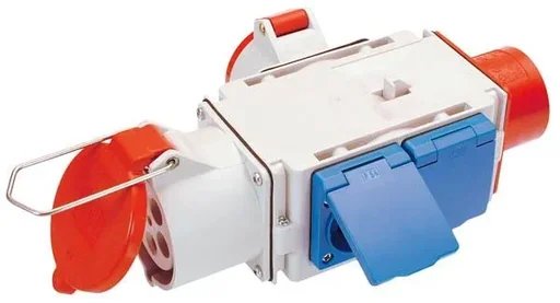 "Stromverteiler 400V / 16A CEE IP x 4, Spritzwasser geschützt image"