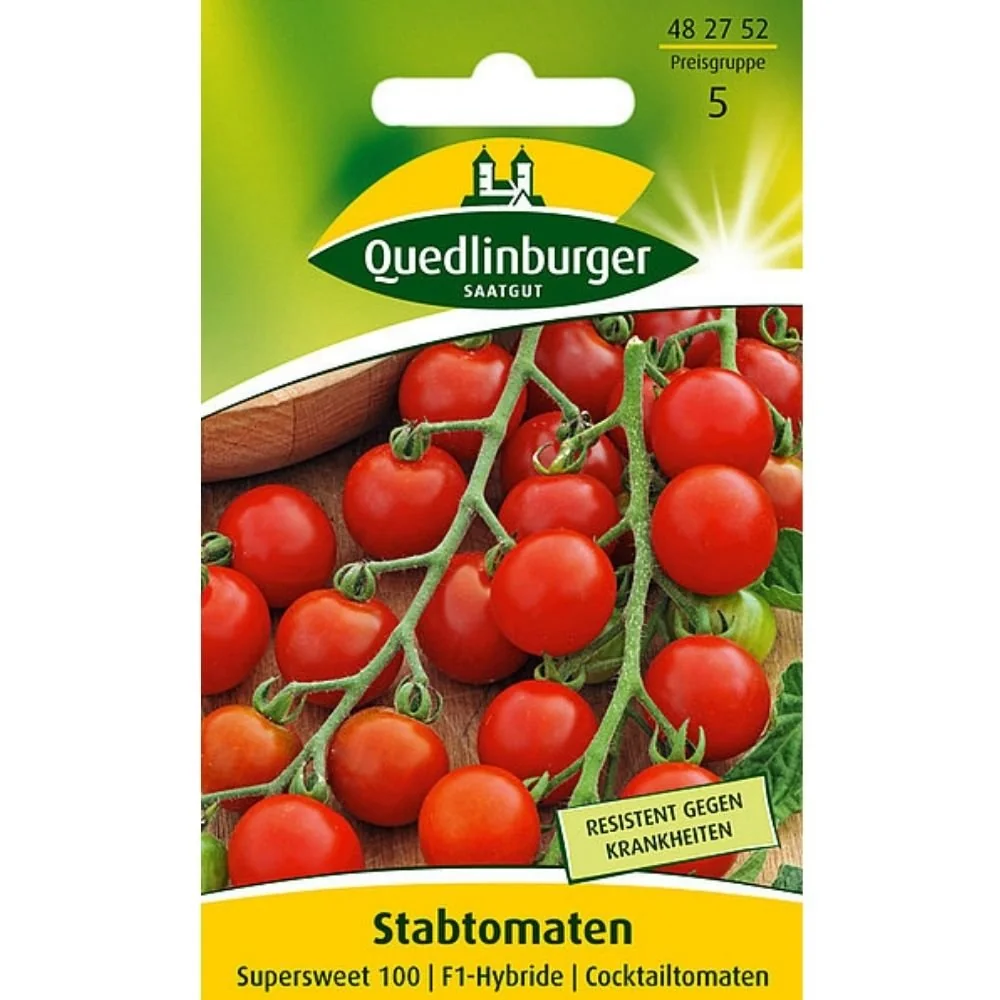"Tomatensamen kaufen, Stabtomate Supersweet 100 F1, resistente Cocktailtomate image"
