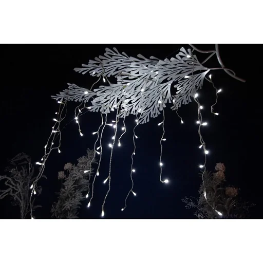 "Vellight Weihnachtsbeleuchtung - 2 x 0,6 m - 72 LEDs - Weiß - Innen & Außen image"