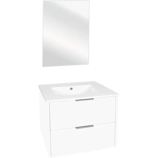 "Bolo Badezimmermöbel Knock down 50x61x46cm hoogglans Weiss image"