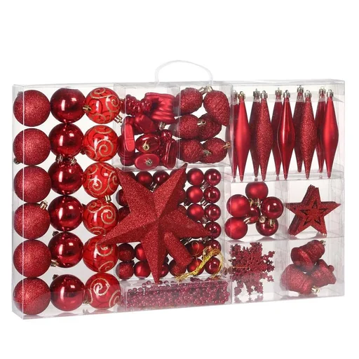"Weihnachtskugeln 102 Stück - Rot image"