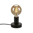 TEEPU Tischleuchten Sockel, schwarz, E27 Fassung, mit Kabelschalter, E27 Fassung