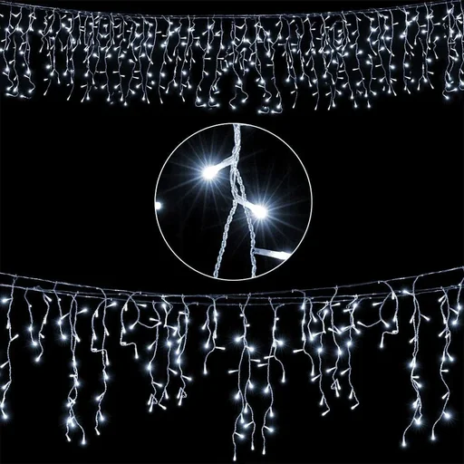 "Eiszapfenbeleuchtung - 10M 400 LED's - kaltweiß image"