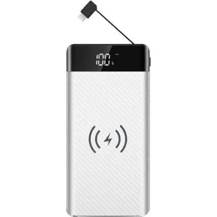 "VT-3508 Netzgerät mit drahtloser QI-Ladefunktion - 20.000mah - einschließlich Mikro-USB-Kabel - Weiß image"