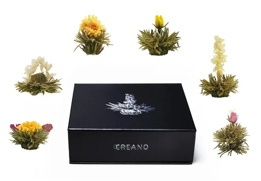 "Teeblumen Mix "ErblühTee" in edler Magnet-Geschenkbox, 6 verschiedene Sorten image"