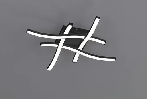 "LED-Deckenleuchte ROUTE, 4x5 W, 3000K, 4x500 lm, schwarz matt, Kunststoff weiß image"