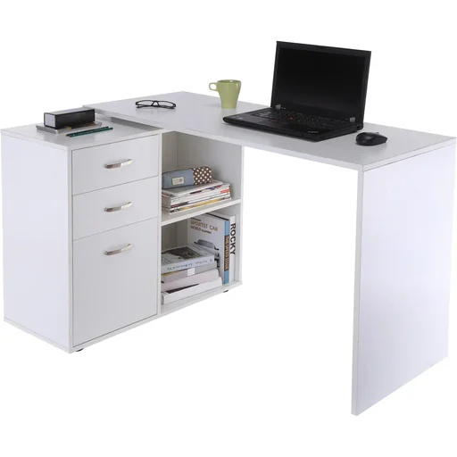 "Eckschreibtisch MDF, weiß image"