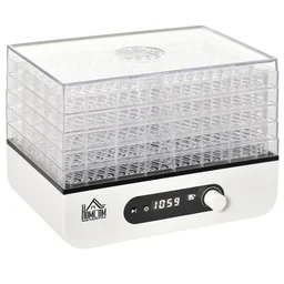 Dehydrator Dörrgerät Dörrautomat mit 5 Einlegefächer Dörrer mit 35-70° Temperatu