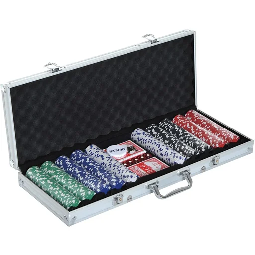 "Pokerkoffer alu poker set mit 500 Pokerchips image"