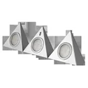 LED Unterbauleuchte TRIANGLE SENSO mit Sensor 3 x 2,5 W Farbe silber