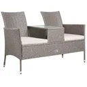 Gartenmöbel-Set - Love Bench - Polyrattan - GREY