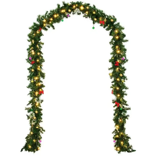 "Girlande Weihnachten 5m mit 80 LED's inkl. Dekoration für drinnen & draussen image"