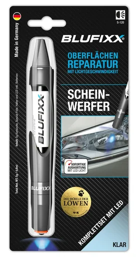 "Scheinwerfer-Reparaturstift 5 g - inklusive blauem LED-Licht - klar image"