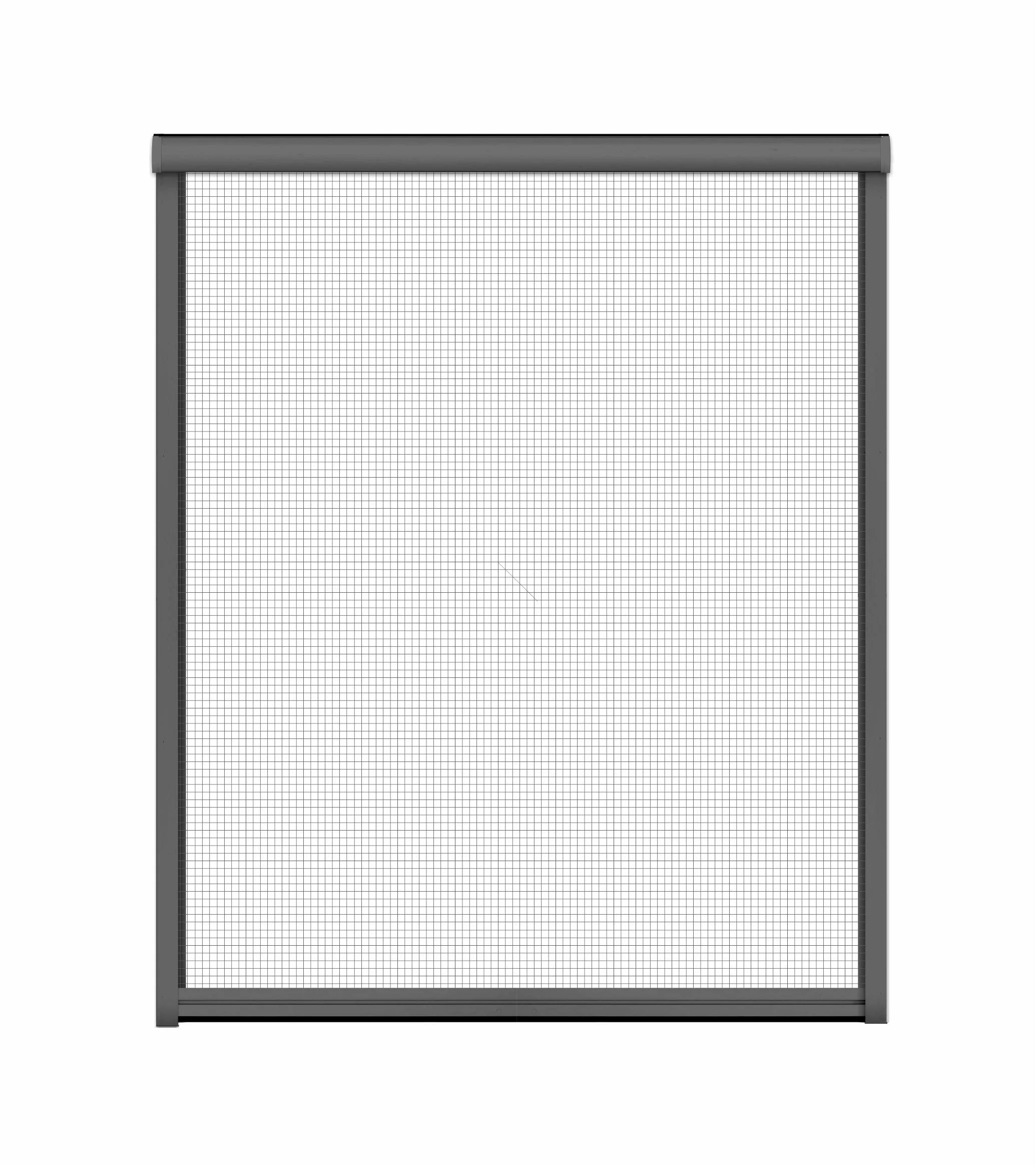 Insektenschutz-Rollo für Fenster, 100 x 160 cm in anthrazit